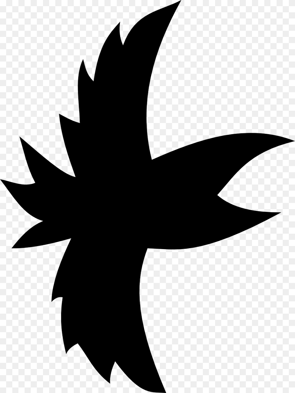 Crow Clip Art Black And White Free Clipart, Leaf, Silhouette, Plant, Stencil Png Image