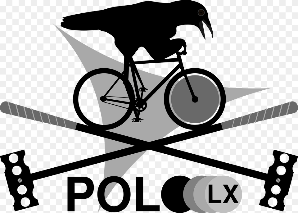 Crow Clipart, Bicycle, Machine, Transportation, Vehicle Png Image