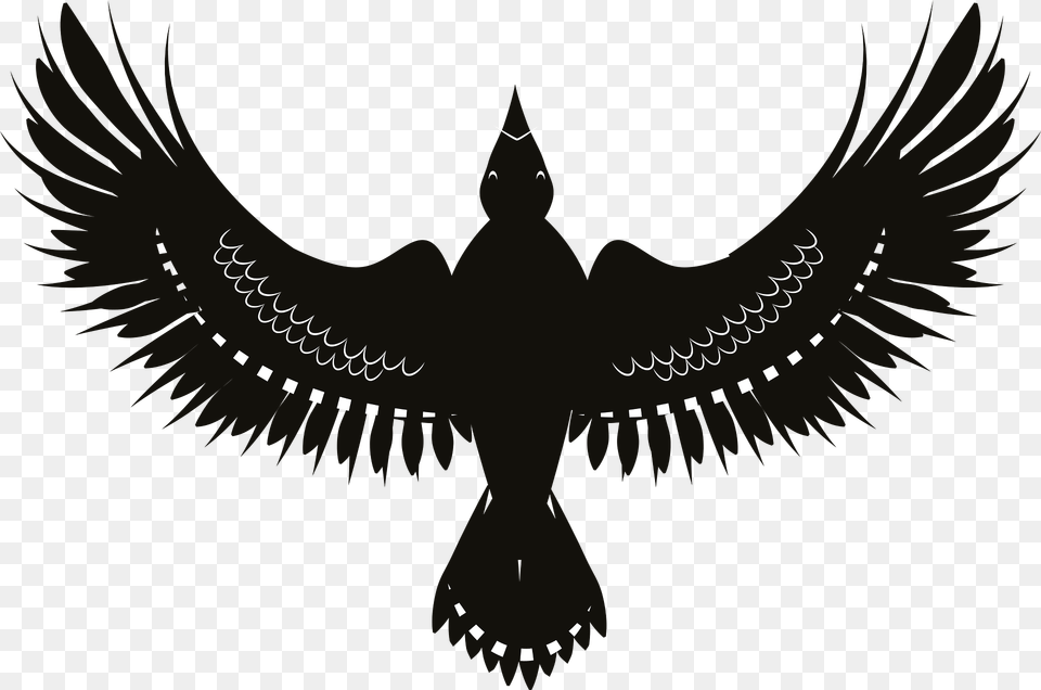 Crow Clipart, Emblem, Symbol, Animal, Dinosaur Png Image