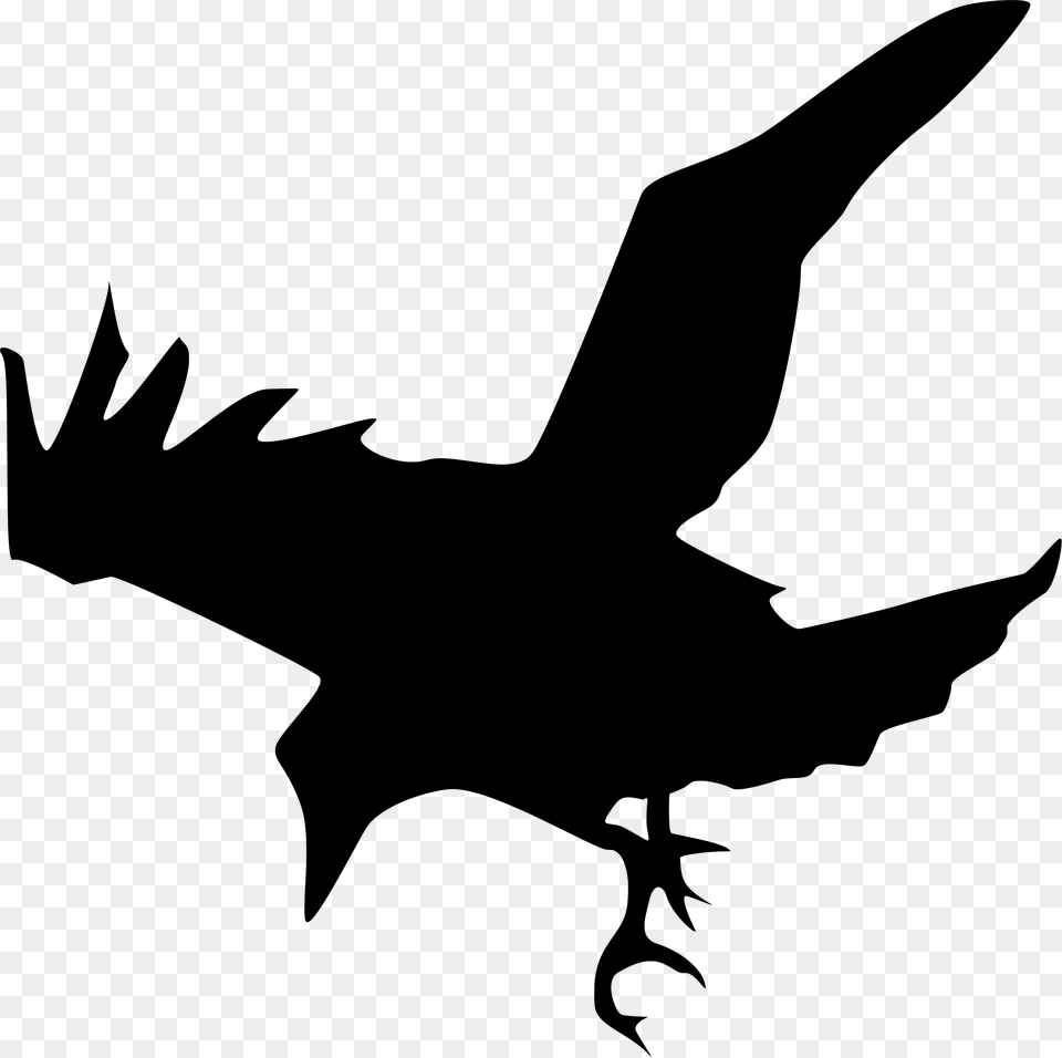 Crow Clipart Female Raven Silhouette, Gray Free Png Download
