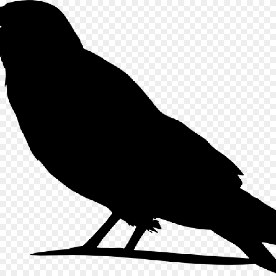 Crow Clipart Silhouette Pattern Clip Art Pyrography Ideas, Gray Free Png Download
