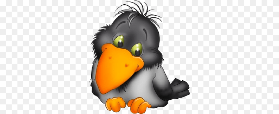 Crow Cuteness Cartoon Birds Art Clip Cute Crow Cartoon, Animal, Beak, Bird, Vulture Free Png