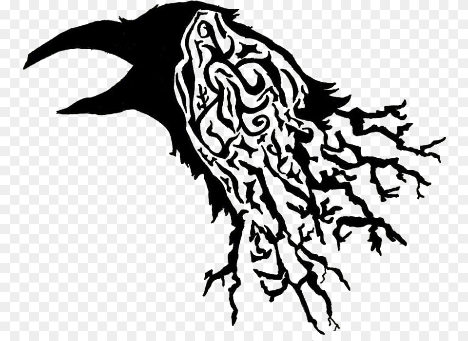 Crow Illustration, Art, Drawing Free Png