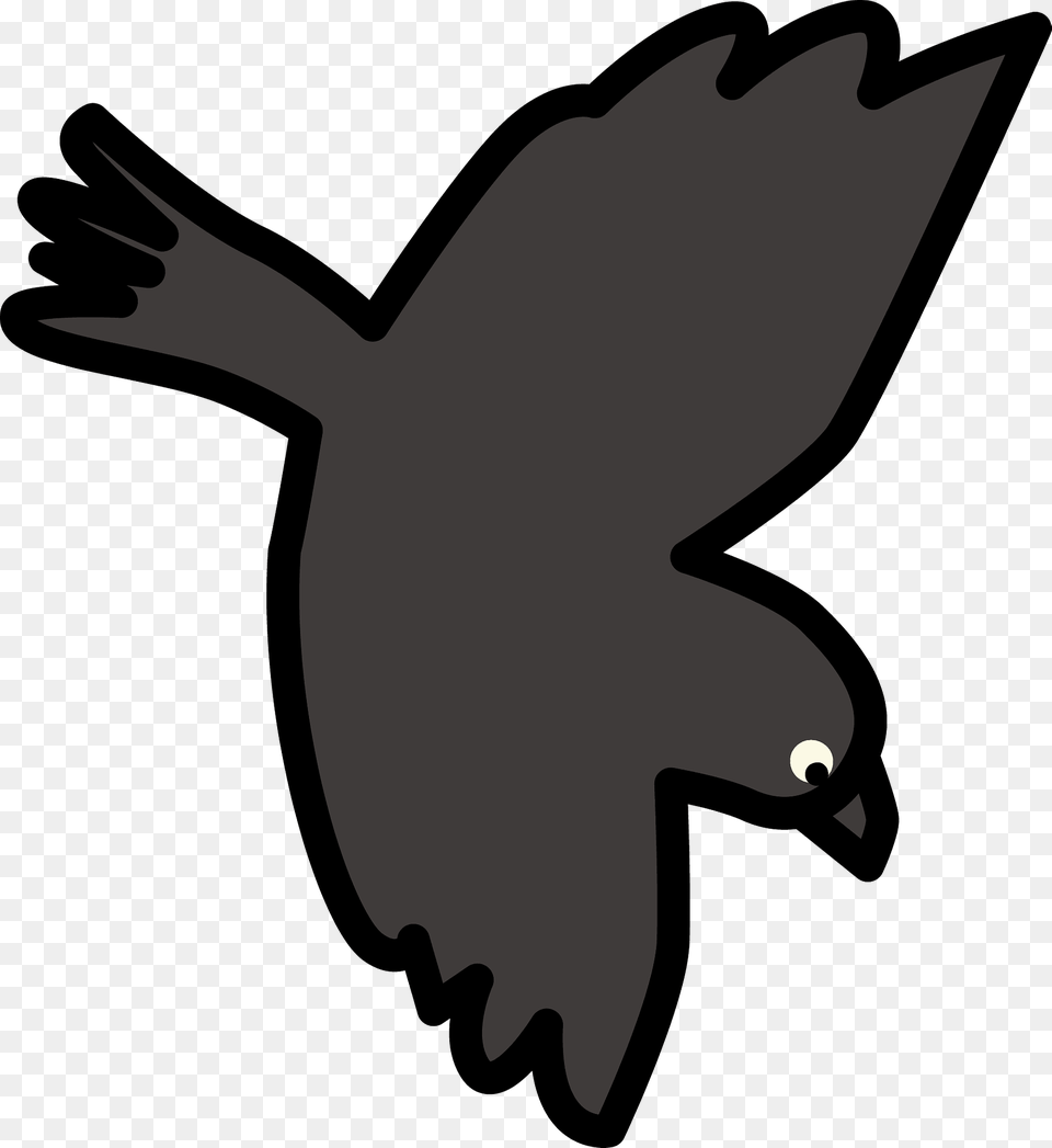 Crow In Flight Clipart, Bow, Weapon, Animal, Bird Png Image