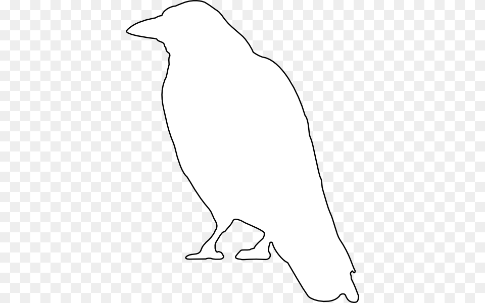 Crow Outline Clip Art, Animal, Bird Png Image