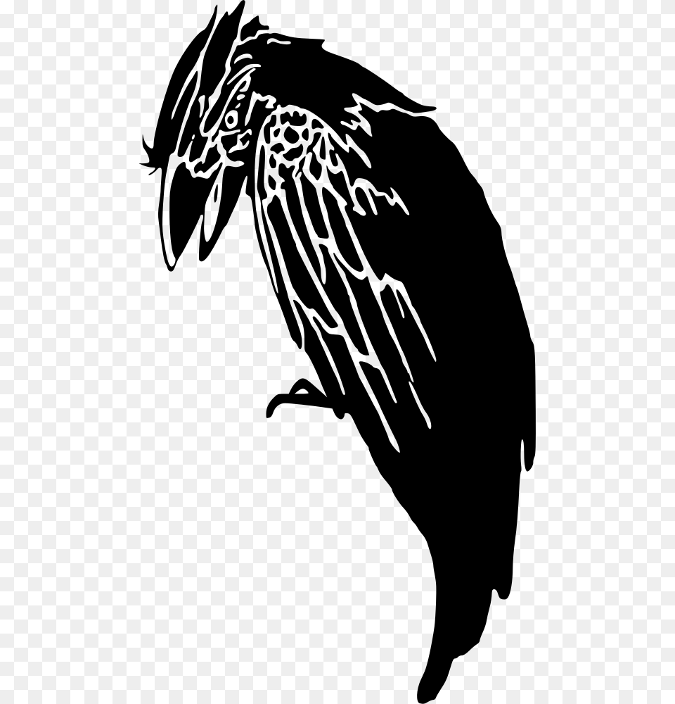 Crow Silhouette Vektor Burung Gagak, Gray Png
