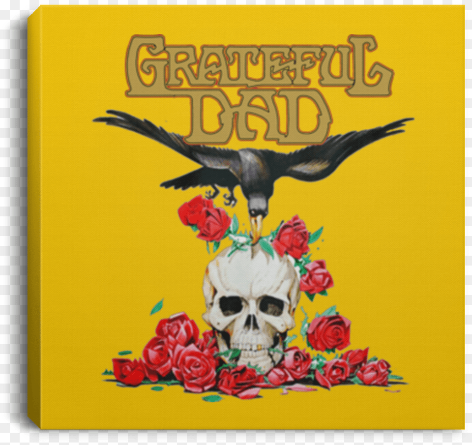 Crow Skull Grateful Dad Square Canvas Stolen Roses Songs Of The Grateful Dead, Book, Publication, Animal, Bird Free Png
