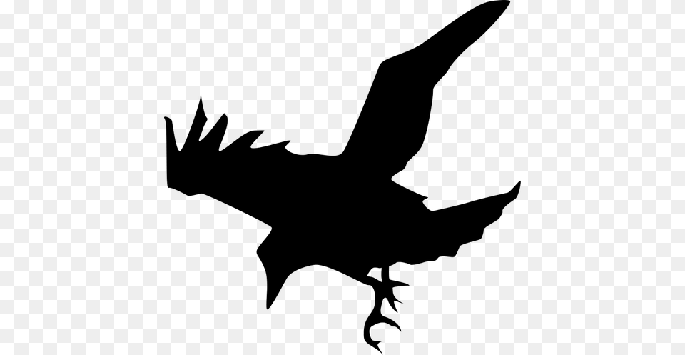 Crow Vector Clip Art, Gray Free Png