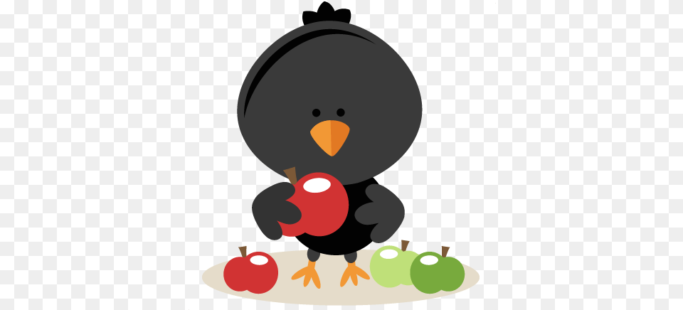Crow With Apple Svg Scrapbook Cut File Cute Clipart Files Baby Crow Clip Art, People, Person, Animal Png