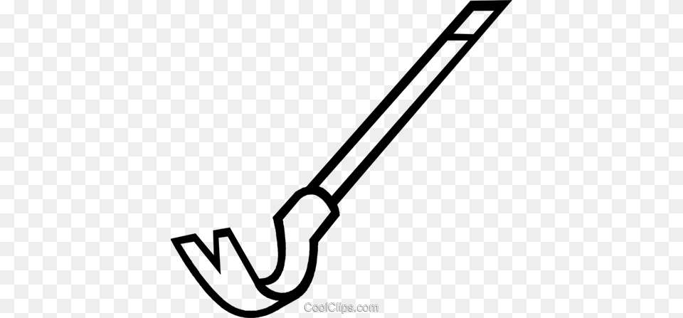 Crowbar Royalty Vector Clip Art Illustration, Device, Smoke Pipe, Hoe, Tool Free Png Download
