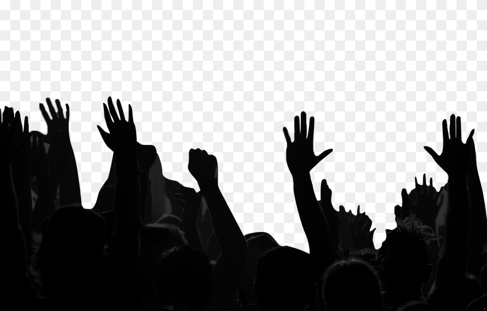 Crowd, Finger, Body Part, Concert, Silhouette Free Png Download