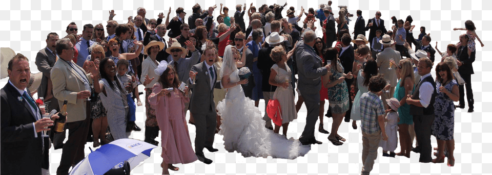 Crowd, Gown, Wedding Gown, Wedding, Clothing Free Transparent Png