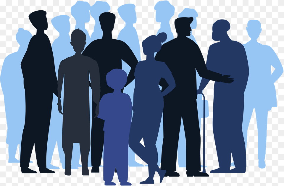 Crowd Clipart, Silhouette, Person, People, Adult Png