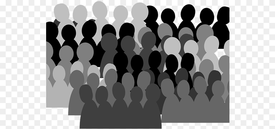 Crowd Clipart Audience Crowd Of Animated People, Chess, Game, Person, Silhouette Free Png