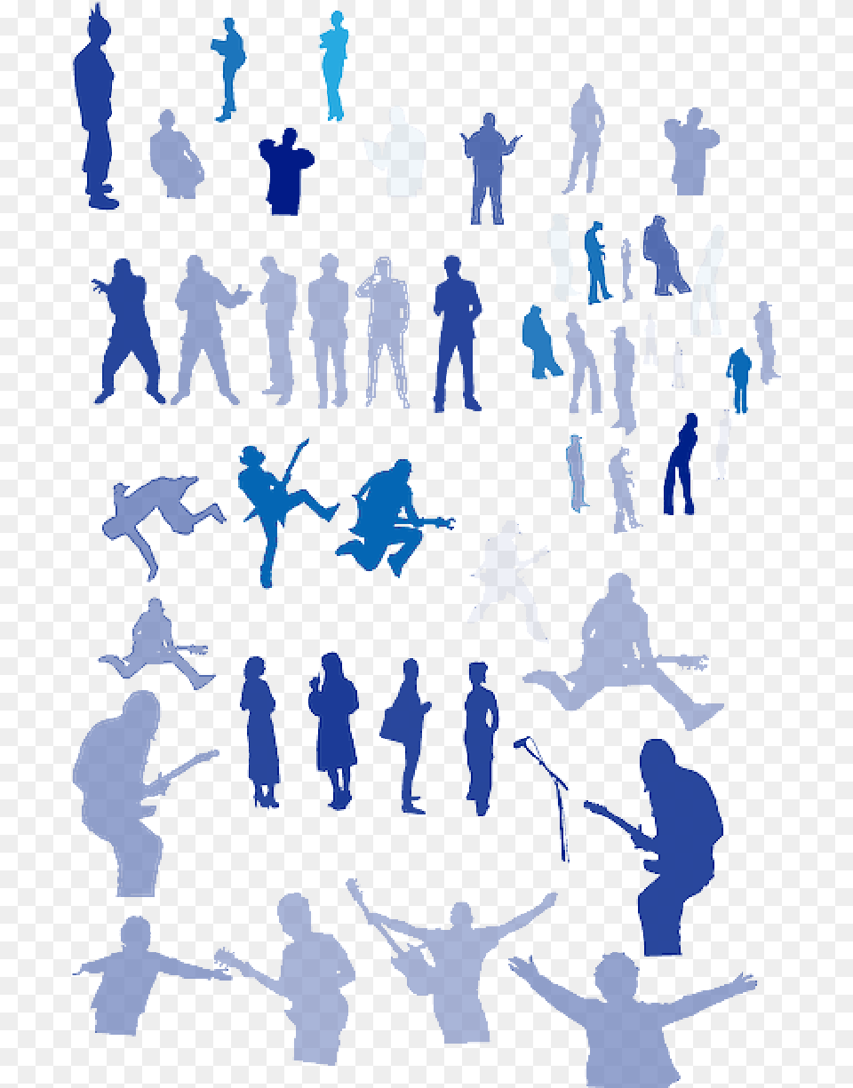 Crowd Clipart Person Gathered Picture Trendy People Silhouette, Baby, Art, Head, Painting Free Transparent Png