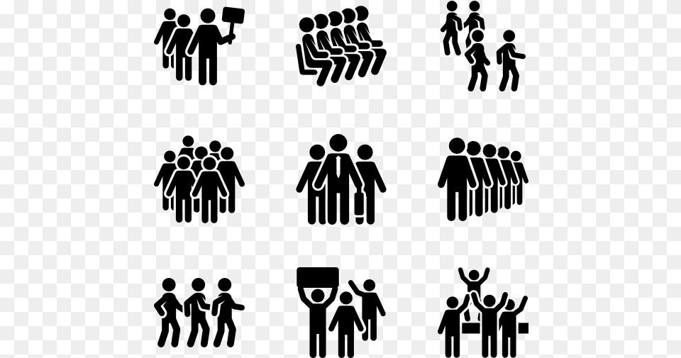 Crowd Crowd Icon, Gray Free Transparent Png