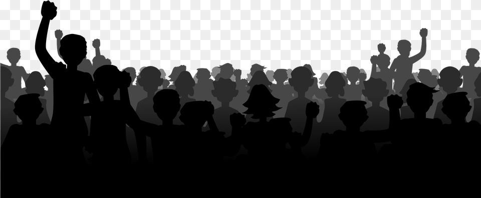 Crowd Drawing Background Anime Crowd Of People, Concert, Person, Silhouette, Audience Png Image