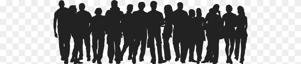 Crowd Group People Silhouette, Person, Head Png Image