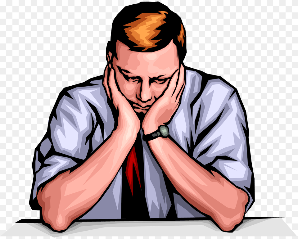 Crowd Of Angry People Clipart Cartoon Sad Guy Sad Person Transparent, Face, Head, Adult, Male Png