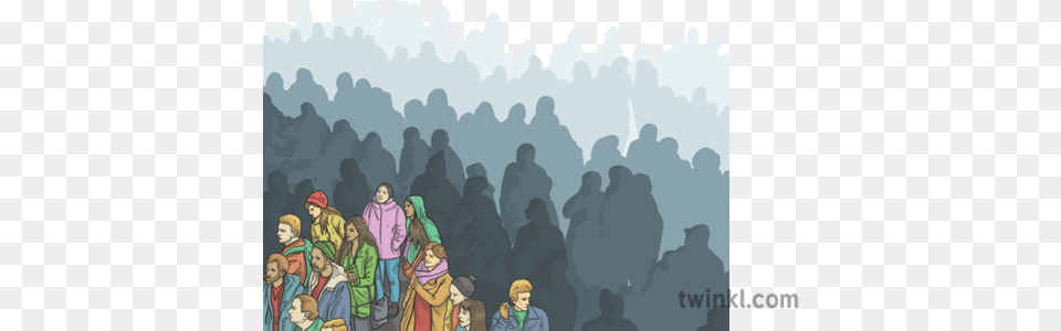 Crowd Of People Illustration Twinkl Crowd, Publication, Book, Comics, Person Png