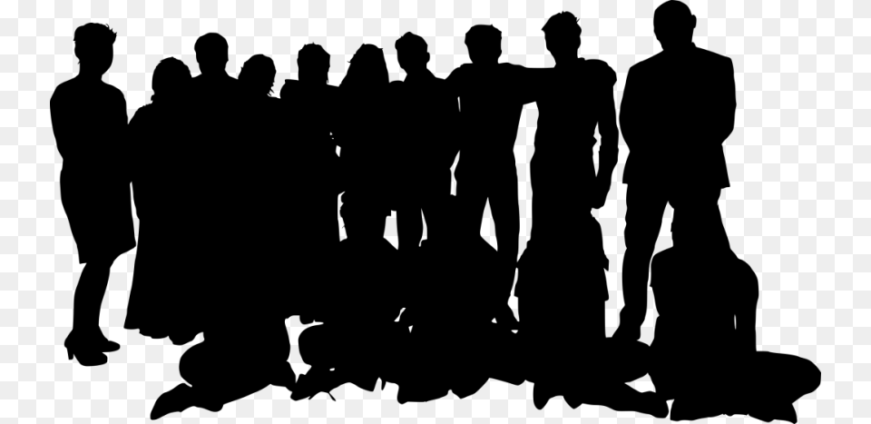 Crowd People Silhouette, Person, Man, Male Free Png Download
