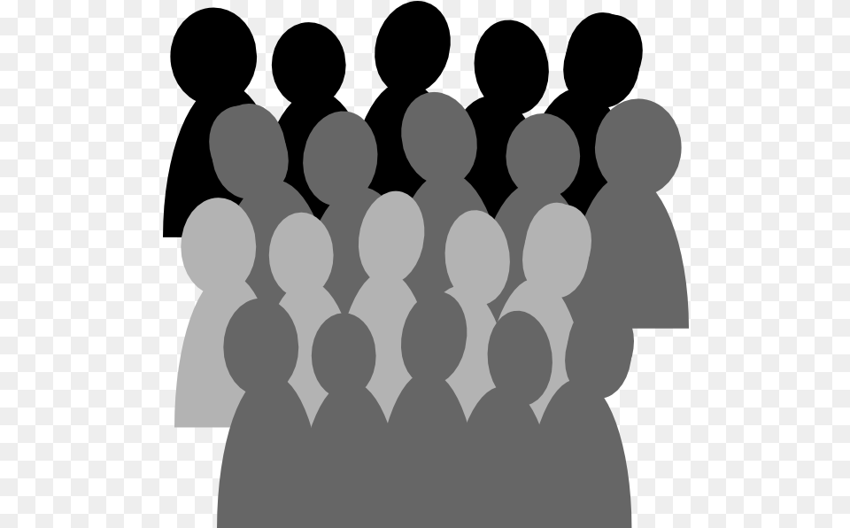 Crowds Silhouette Cartoon, Crowd, People, Person, Chess Free Transparent Png