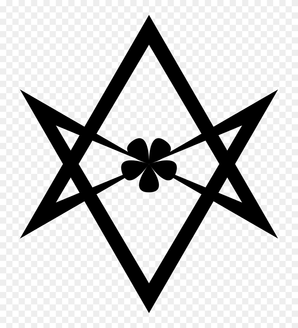 Crowley Unicursal Hexagram Clipart, Star Symbol, Symbol, Cross Free Transparent Png