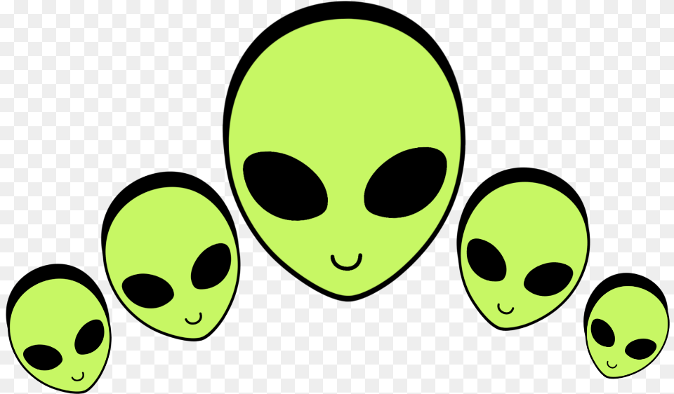 Crown Alien Aliens Freetoedit Ftestickers Sticker, Green Free Png Download