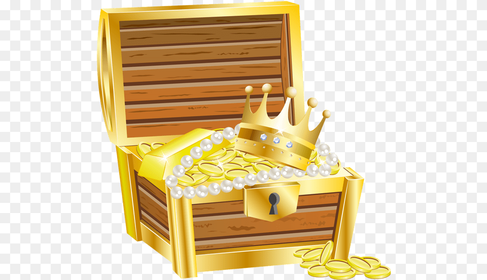 Crown And Jewels Clipart Background Treasure Chest Free Transparent Png