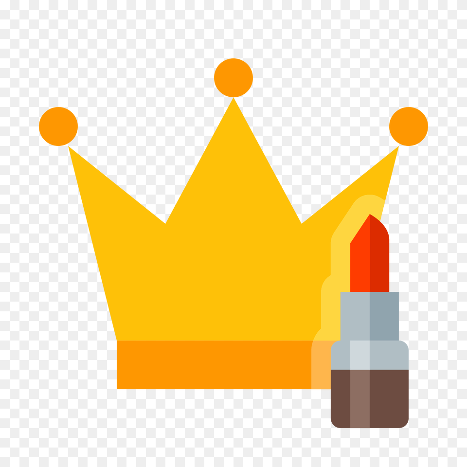 Crown And Lipstick Icon, Accessories, Jewelry, Cosmetics Free Png Download