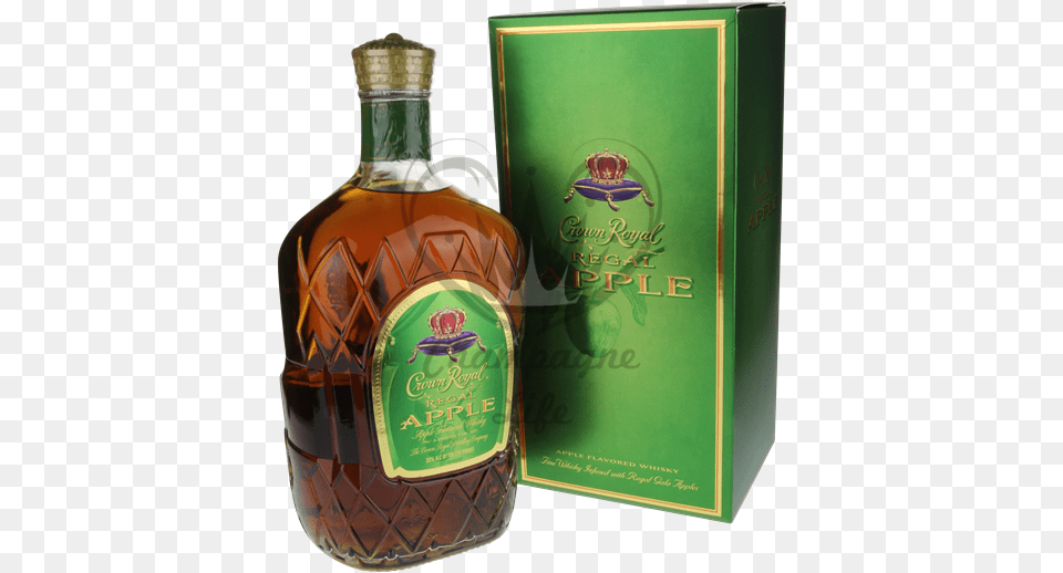 Crown Apple Big Bottle, Alcohol, Beverage, Liquor, Whisky Free Png Download