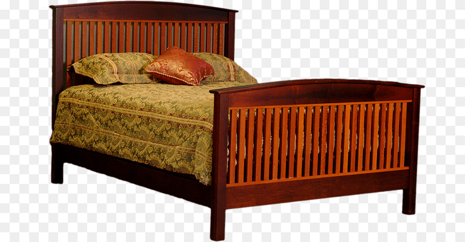 Crown Bed Wooden Bed Frame Bed, Cushion, Furniture, Home Decor, Crib Free Png