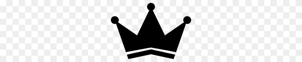Crown Black And White, Gray Free Transparent Png