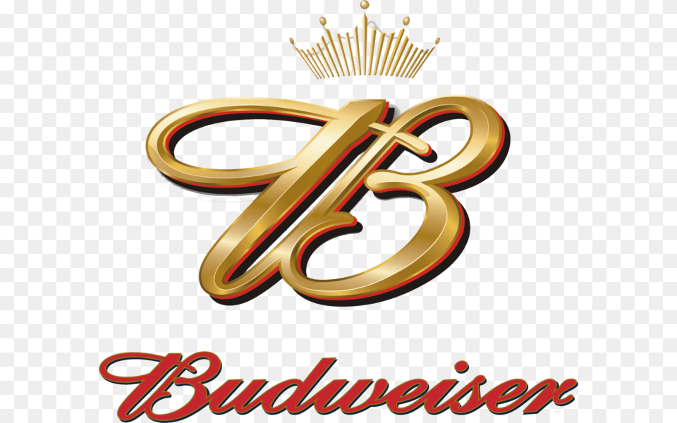 Crown Budweiser Logo, Symbol, Accessories, Gold, Text Png Image