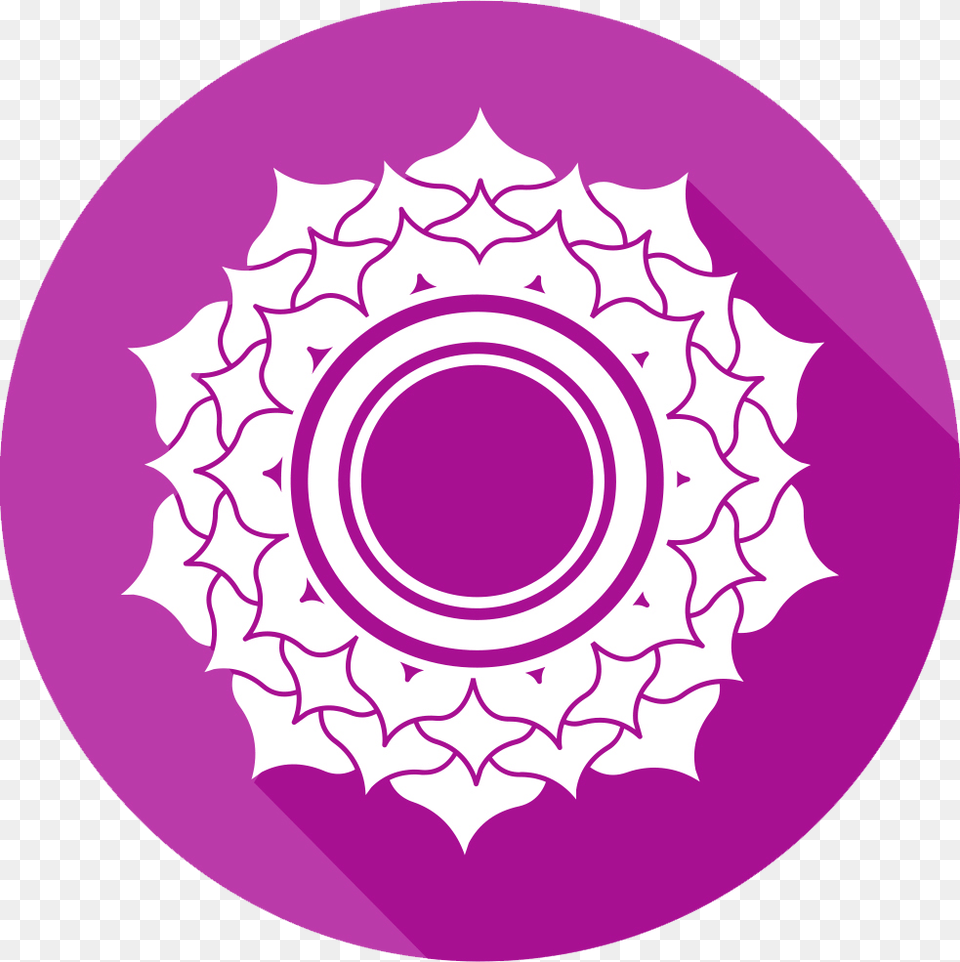 Crown Chakra Chakra Sahasrara Moon, Purple, Machine, Pattern Free Png Download