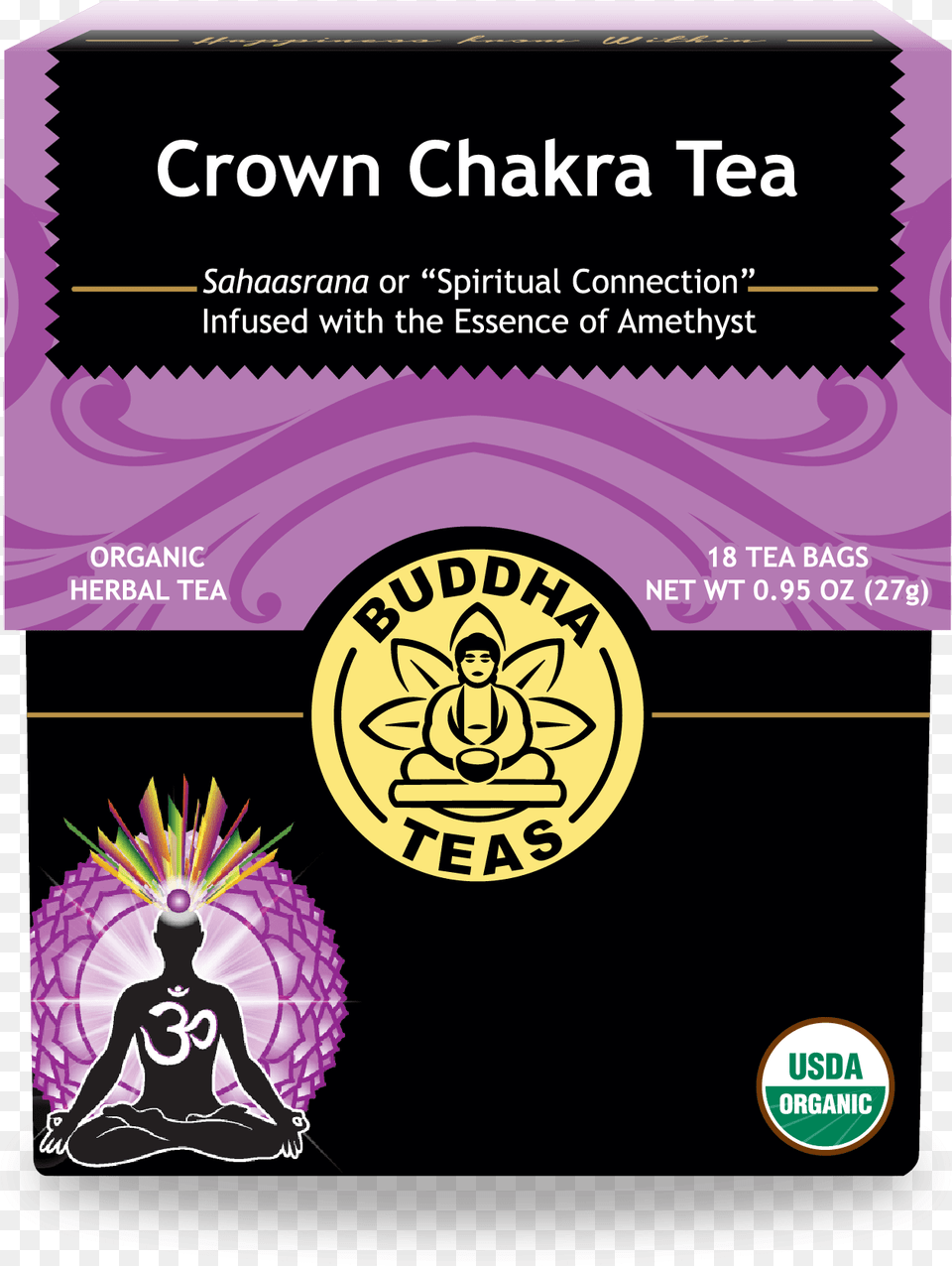 Crown Chakra Teatitle Crown Chakra Teaitemprop Japanese Sencha Green Tea, Book, Publication, Purple, Advertisement Png Image