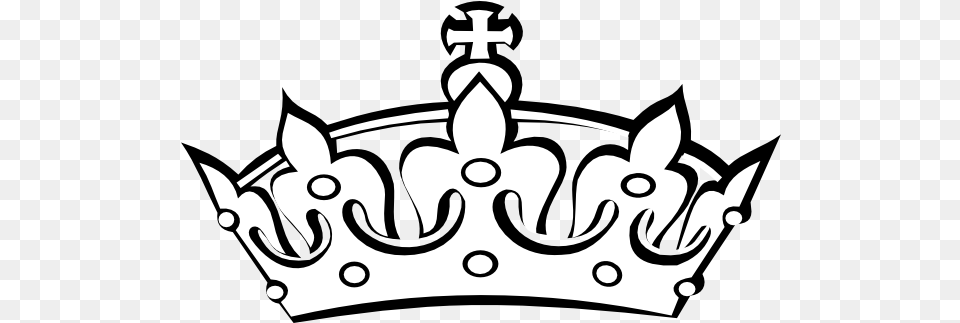 Crown Clipart Black And White Crown Black And White, Accessories, Jewelry, Animal, Fish Free Transparent Png