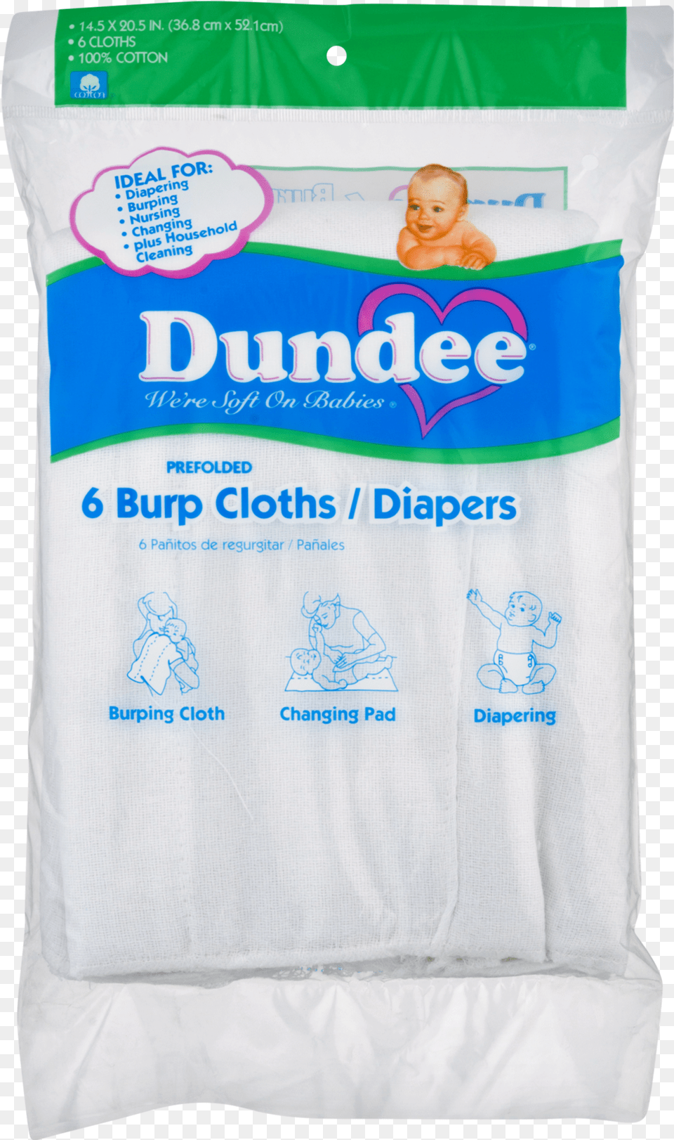 Crown Crafts Dundee Burp Cloths White, Person, Face, Head, Powder Png Image