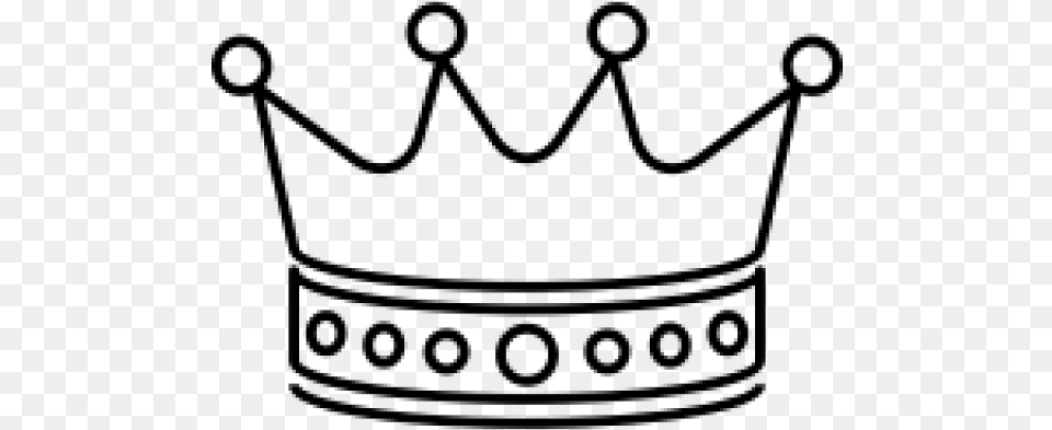 Crown Drawing, Gray Free Png