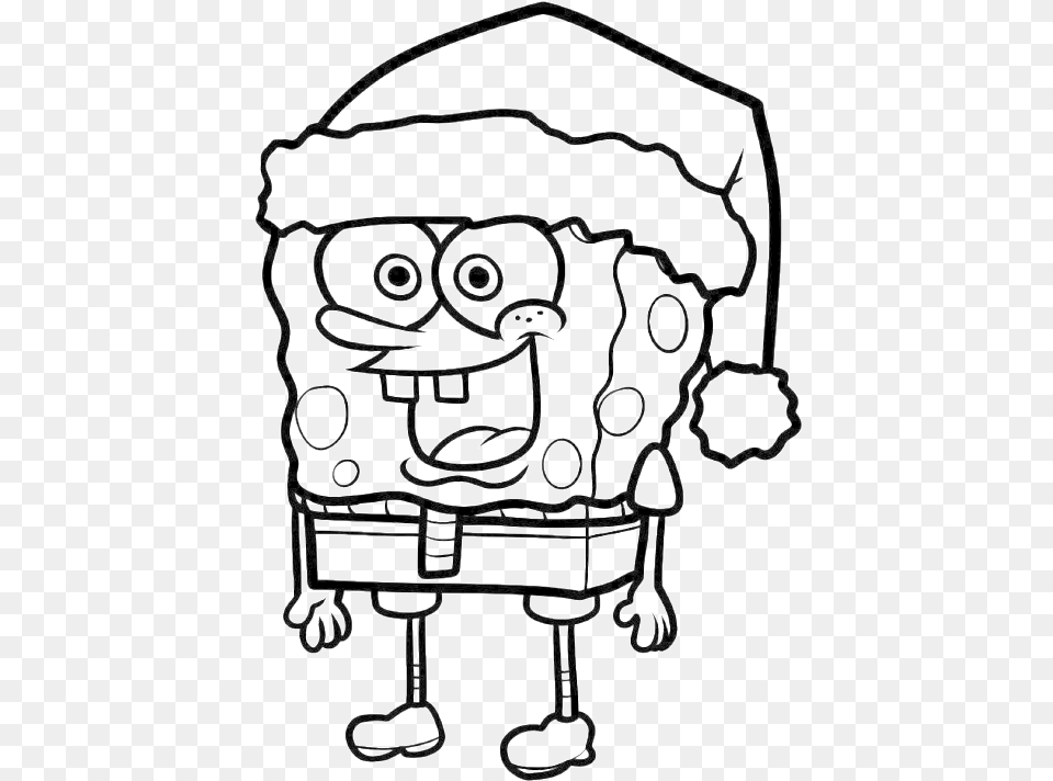 Crown Drawing Hello Kitty Was Wearing A Crown Coloring Spongebob Christmas Easy Drawings, Robot Free Png Download