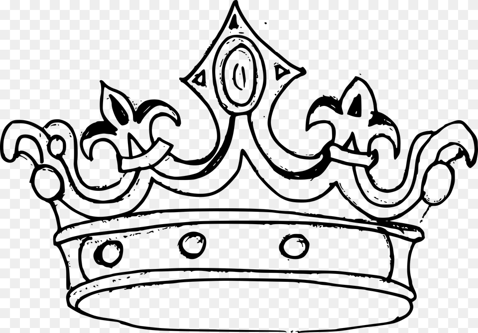 Crown Drawing White Crown, Gray Free Transparent Png
