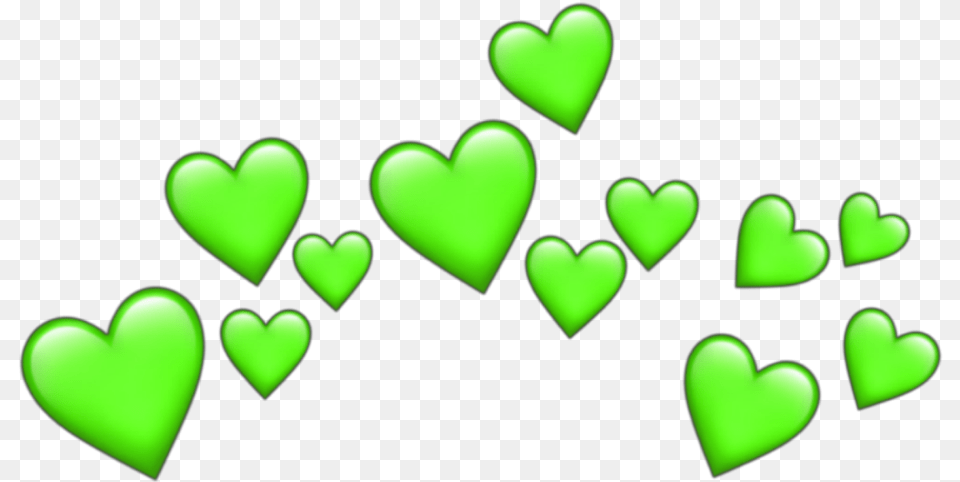 Crown Dudahmt Tumblr Heart Emoji Verde Yellow Heart Emoji, Green, Symbol Free Png Download