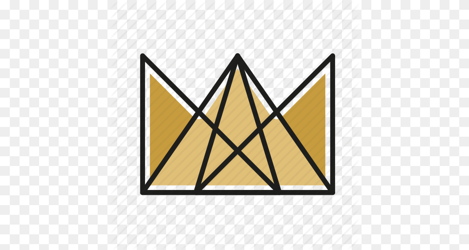 Crown Engineering Geometric Illustration Line Icon, Triangle, Gate Free Png Download