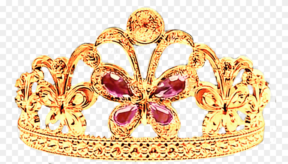 Crown Gold Golden Goldcrown Dimond Jewels King Queen Gold Princess Crown, Accessories, Jewelry Png