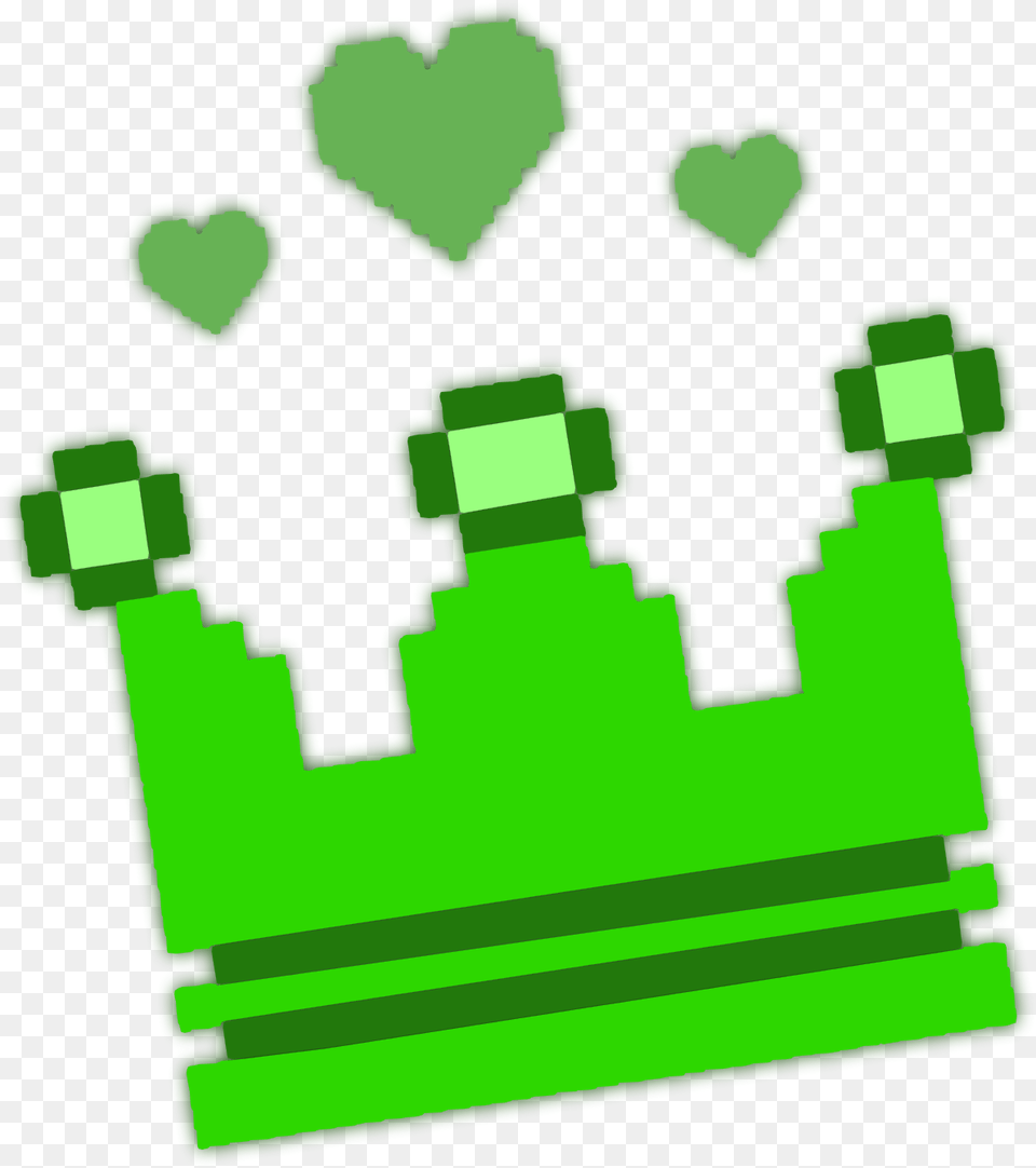 Crown Hat Green Pixel Princess Prince Queen King Snap Heart, Accessories, Jewelry, Dynamite, Weapon Free Transparent Png