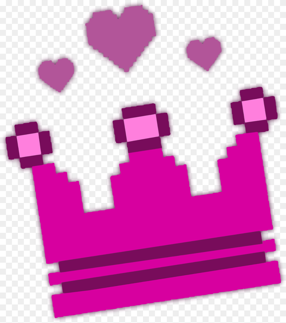 Crown Hat Pink Pixel Princess Prince Queen King, Purple, Dynamite, Weapon, Accessories Free Png