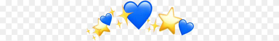 Crown Heart Blueheart Sparkles Sparkle Bluecrown Graphic Design, Symbol, Star Symbol, Balloon Free Transparent Png