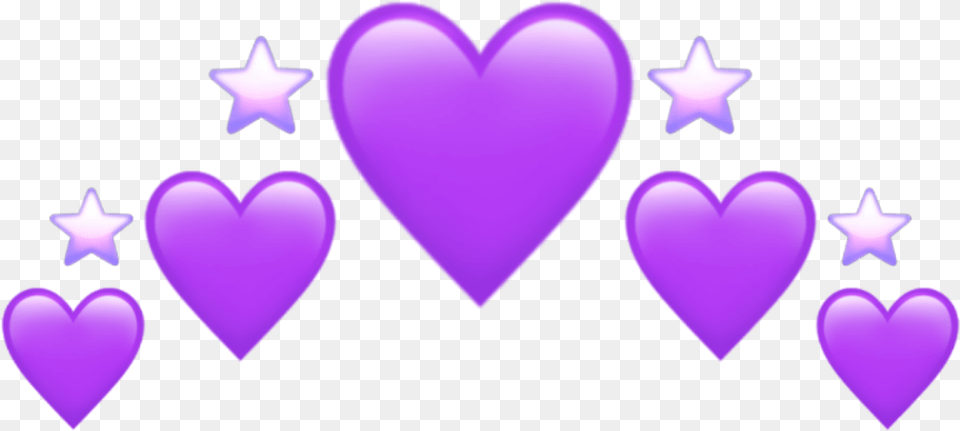 Crown Heart Heartcrown Corona Corazon Corazones Corona De Corazones Violetas, Purple Free Transparent Png