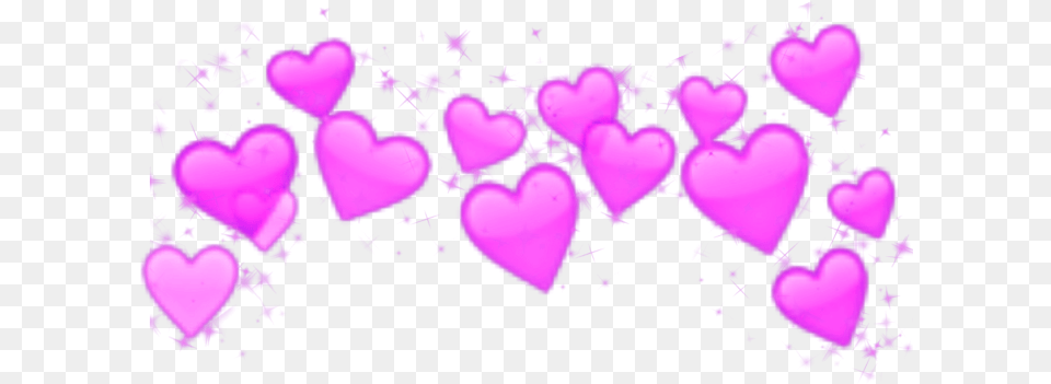 Crown Heart Hearts Emoji Emojis Splash Crown Heart Emoji, Purple Free Transparent Png