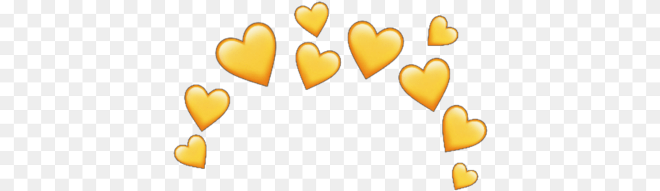 Crown Heartcrown Crowns Yellow Orange Yellowemoji Transparent Emoji Iphone Heart Png Image